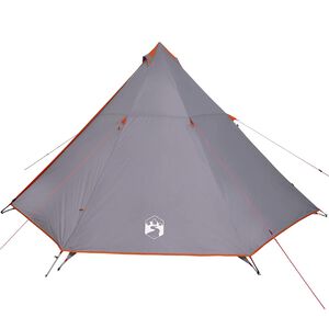 vidaXL Tienda familiar tipi para 8 personas impermeable gris naranja