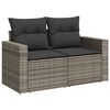 vidaXL Set de muebles de jard&iacute;n 9 pzas y cojines rat&aacute;n sint&eacute;tico gris
