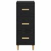 vidaXL Vitrina Roble negro 34.5 x 34 x 90 cm Madera contrachapada