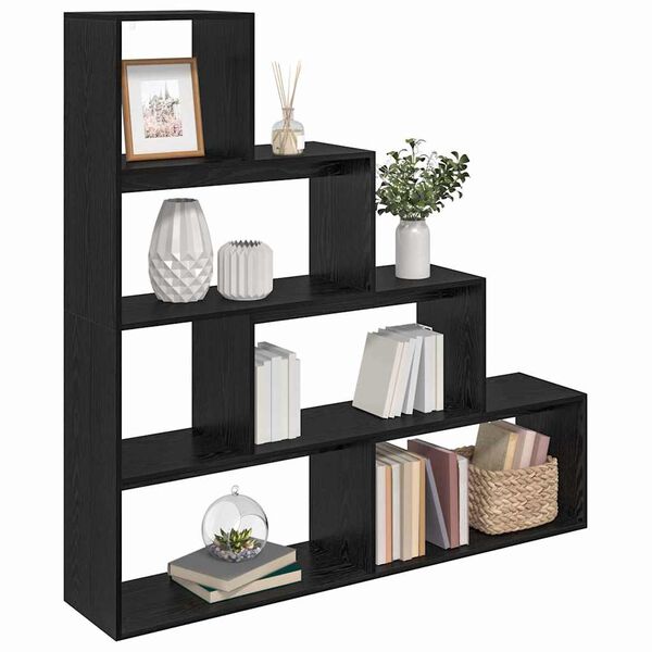 vidaXL Librer&iacute;a Separadora de Ambientes Roble Negro