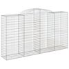 vidaXL Cesta gaviones forma arco hierro galvanizado 300x50x160/180 cm