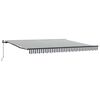 vidaXL Toldo retr&aacute;ctil manual gris antracita y blanco 400x300 cm