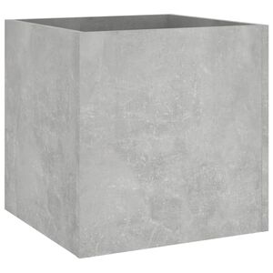 vidaXL Jardinera de madera de ingenier&iacute;a gris hormig&oacute;n 40x40x40 cm