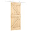 vidaXL Puerta corredera con herrajes madera maciza de pino 80x210 cm