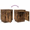 vidaXL Armario de Noche con 2 pcs Roble ahumado 39 x 34.5 x 50 cm