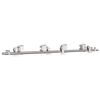 vidaXL Kit de herrajes para puerta corredera 183 cm acero plateado