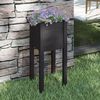 vidaXL Jardinera de madera maciza de pino negro 31x31x70 cm