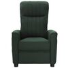 vidaXL Sill&oacute;n de masaje el&eacute;ctrico tela verde oscuro