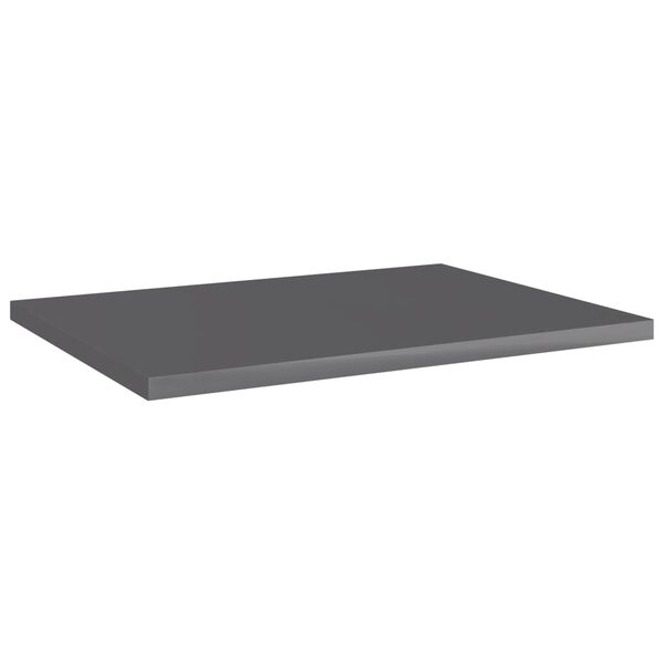 vidaXL Estante estanter&iacute;a 4 uds contrachapada gris brillo 40x30x1,5 cm