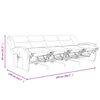 vidaXL Sill&oacute;n reclinable de masaje de 4 plazas tela taupe