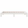 vidaXL Estructura de cama sin colch&oacute;n madera maciza blanca 90x190 cm