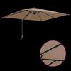 vidaXL Parasol de jardín Taupé 248.5 x 247.5 x 160 cm tela