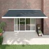 vidaXL Toldo retr&aacute;ctil aluminio y tela gris antracita 4,5x3 m