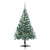 vidaXL &Aacute;rbol de Navidad helado con luces LED, bolas y pi&ntilde;as 150 cm