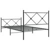 vidaXL Estructura cama sin colch&oacute;n con estribo metal negro 107x203 cm