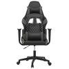 vidaXL Silla gaming cuero sintético negro y gris