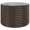 vidaXL Jardinera arriate acero galvanizado marr&oacute;n 100x100x68cm
