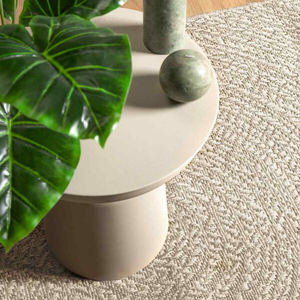 vidaXL Alfombra ZIZUR apariencia yute interior exterior crema