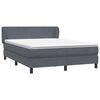 vidaXL Cama box spring con colch&oacute;n terciopelo gris oscuro 140x220 cm
