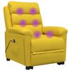 vidaXL Sill&oacute;n de masaje elevable terciopelo amarillo
