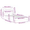 vidaXL Estructura de cama Viana sin colch&oacute;n cuero sint&eacute;tico marr&oacute;n 100x200cm