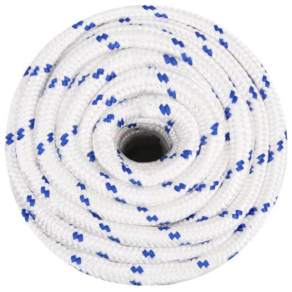 vidaXL Cuerda de barco polipropileno blanco 20 mm 25 m
