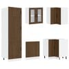 vidaXL Mueble cocina Porto roble marr&oacute;n 14 pzas madera contrachapada