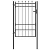 vidaXL Puerta de cerca TILBURG 100 x 150 cm Con cerradura Metal Negro