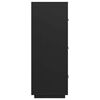 vidaXL Aparador de madera maciza de pino negro 67x40x108,5 cm