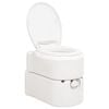 vidaXL Inodoro de camping integrado HDPE y PP blanco 24+17 L