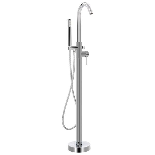 vidaXL Grifo para ba&ntilde;era de pie acero inoxidable 118,5 cm