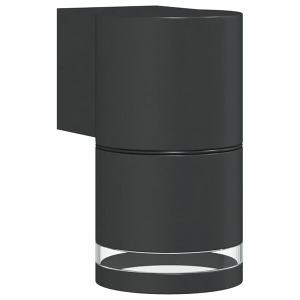 vidaXL Lámpara de pared de exterior aluminio fundido negro