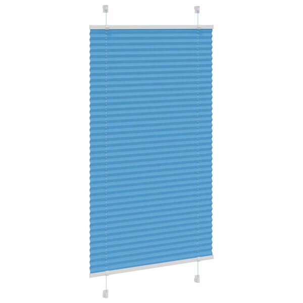 vidaXL Estor Plisado azul 70x150 cm Tela Ancho 69,4 cm Poli&eacute;ster
