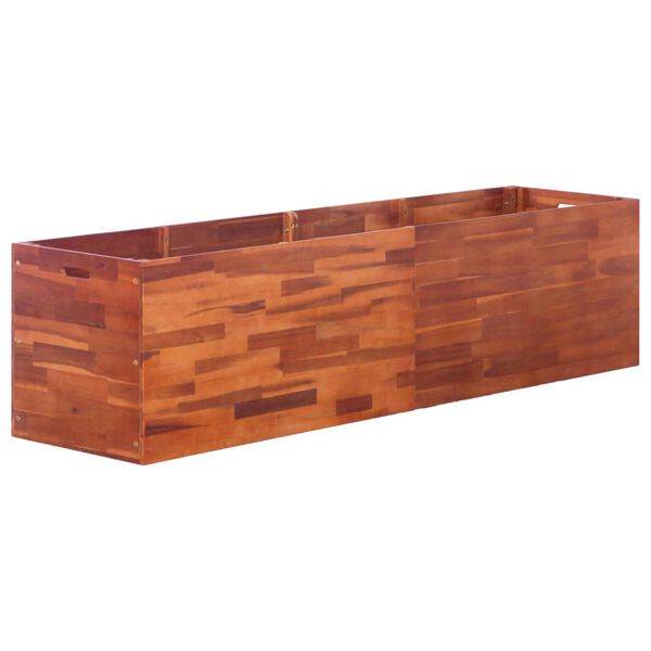 vidaXL Arriate de madera de acacia 200x50x50 cm
