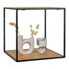 House Nordic Estante de pared Avery color roble y negro 36x36x36 cm