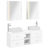 vidaXL Juego de muebles de ba&ntilde;o 5 pcs Blanco