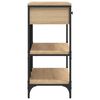 vidaXL Mesa consola cajones estantes madera de ingeniería roble Sonoma