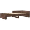 vidaXL Estructura de cama sin colch&oacute;n madera marr&oacute;n roble 100x200 cm