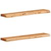 vidaXL Estantes de pared 2 unidades 80x20x3,5 cm madera maciza acacia