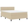 vidaXL Cama tipo Box Spring Gris claro y blanco. 203 x 160 x 88 cm