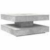 vidaXL Mesa de centro giratoria 360 grados gris hormig&oacute;n 70x70x34,5 cm