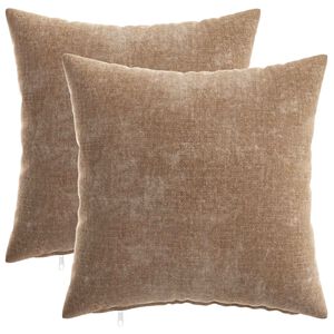 vidaXL Funda de almohada 2 uds. HEERLEN Marr&oacute;n 35 x 35 cm