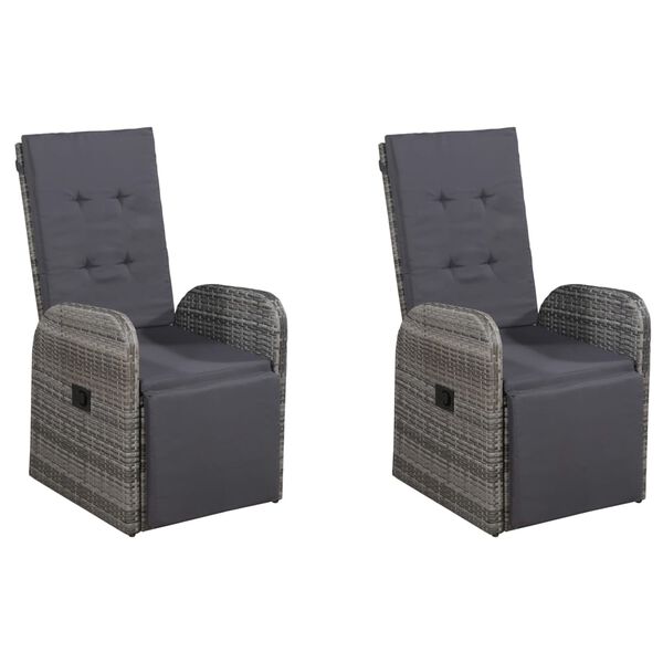 vidaXL Juego de comedor para jard&iacute;n 5 piezas gris