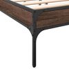 vidaXL Estructura cama madera ingeniería metal marrón roble 160x200 cm