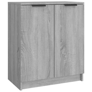 vidaXL Zapatero de madera contrachapada gris Sonoma 59x35x70 cm