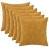 vidaXL Funda de almohada 6 pcs HEERLEN Amarillo 35 x 35 cm