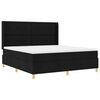 vidaXL Cama tipo Box Spring con colch&oacute;n Negro 180 x 200 cm tela