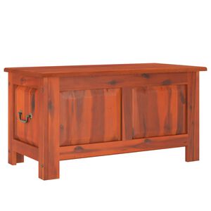 vidaXL Ba&uacute;l de almacenamiento con tapa madera maciza de acacia marr&oacute;n