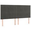 vidaXL Cabecero Terciopelo Gris Oscuro 200x5x118/128 cm