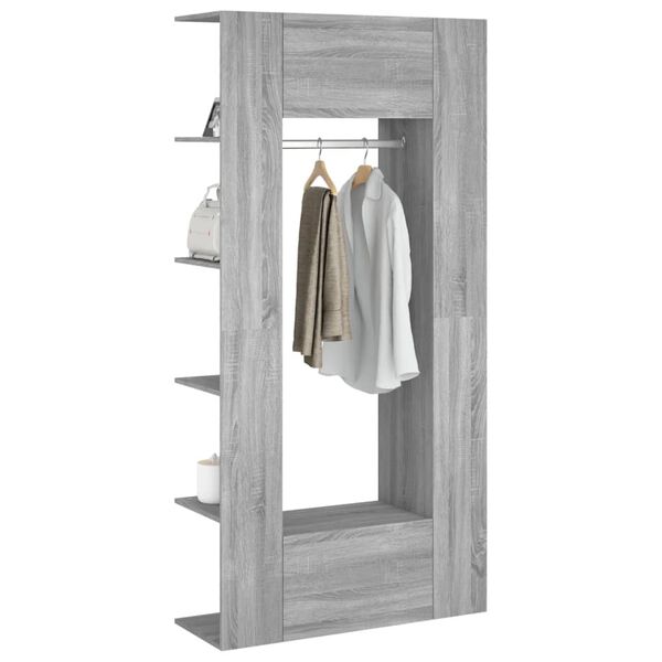 vidaXL Mueble de recibidor 2 uds madera contrachapada gris Sonoma